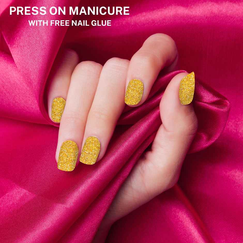 Jaquline USA Pressonmanicure - Golden Glitter