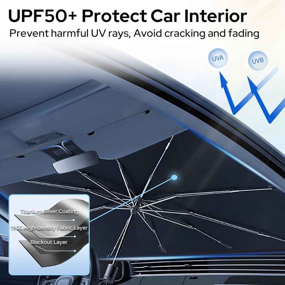 Park+ Foldable Windshield Sunshade Umbrella for Car