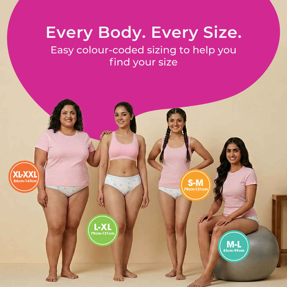 i-activ Period Panty For Girls & Women | M-L | Disposable Period Panties For Women