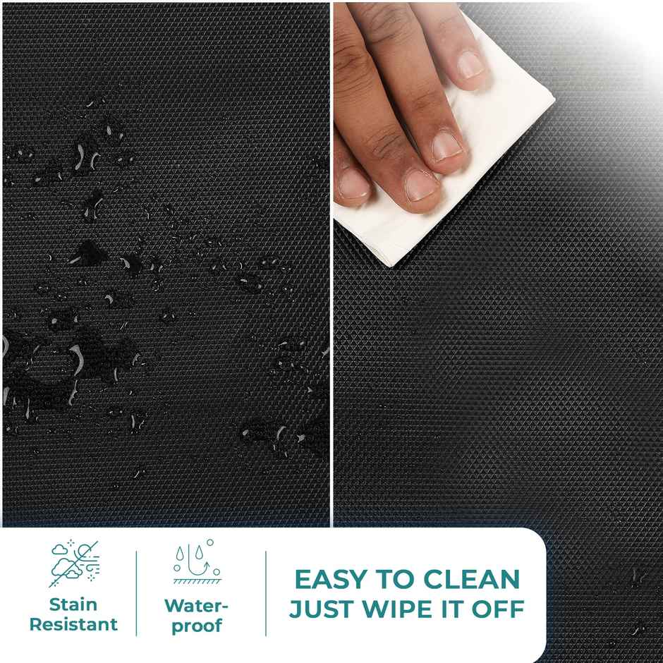 Senego Anti Slip Mat 5m, Shelf Liner Mat for Kitchen/Cupboard/Drawers/Bathroom (45 cm x 5 m), Black