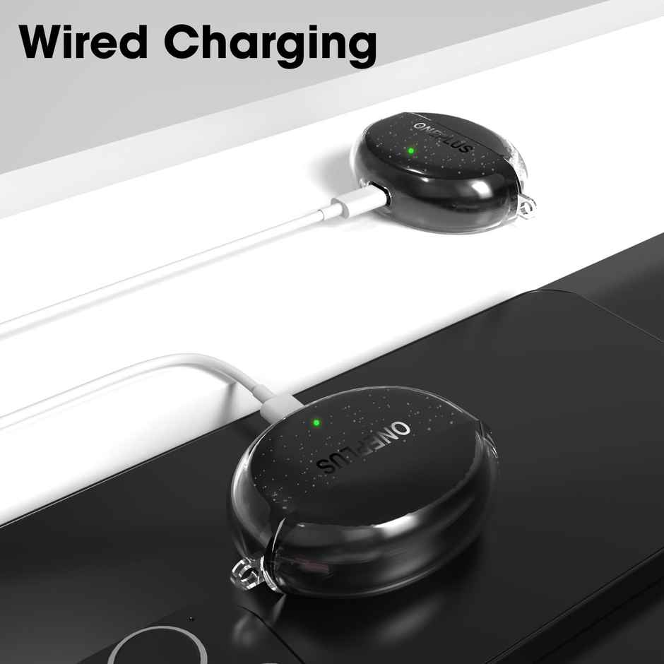 Sounce Silicone Case Cover for OnePlus Nord Buds 3 Pro | Shockproof | Keychain & LED Visible| Transparent