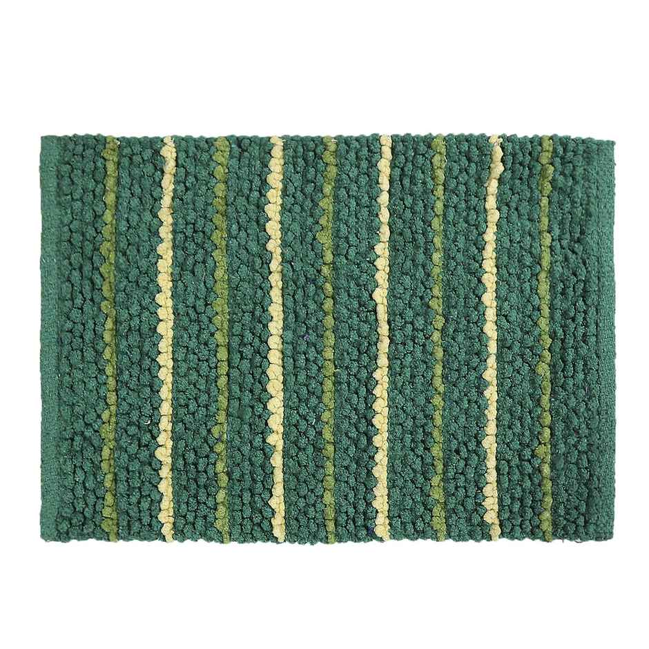 Status Cotton Stripe Floor Mat | 38 x 58 Cm | Green