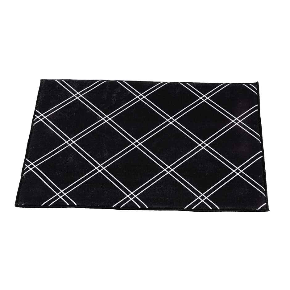 Cutting EDGE Microfiber Dish Drying Mat | Non-Slip, Water Absorbent for Kitchen Utensils | Black