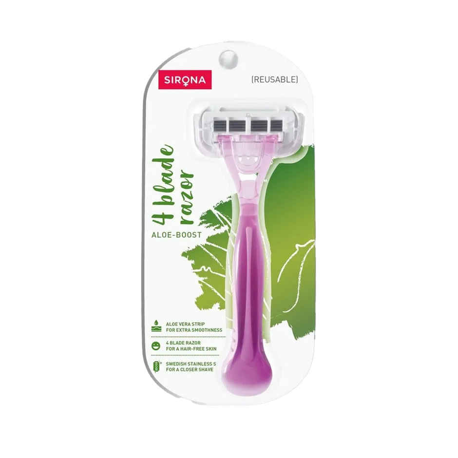 Sirona Reusable Hair Removal Razor for Women With Aloe Boost Razor
