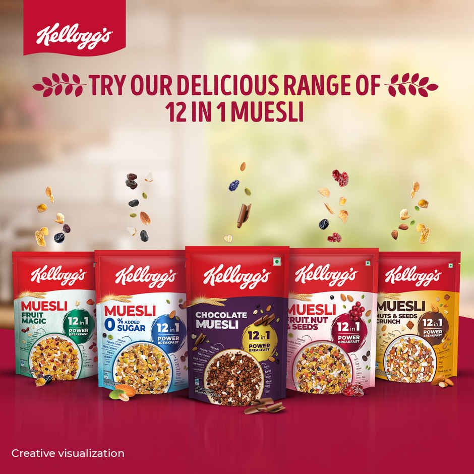 Kellogg's Chocolate Muesli | 12 In 1 Power Breakfast | No Maida | No Palm Oil | India's Tastiest Muesli