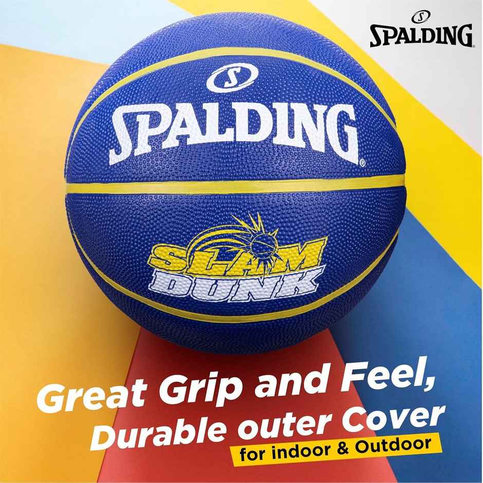 Spalding Slamdunk Rubber Basketball (Blue) 5