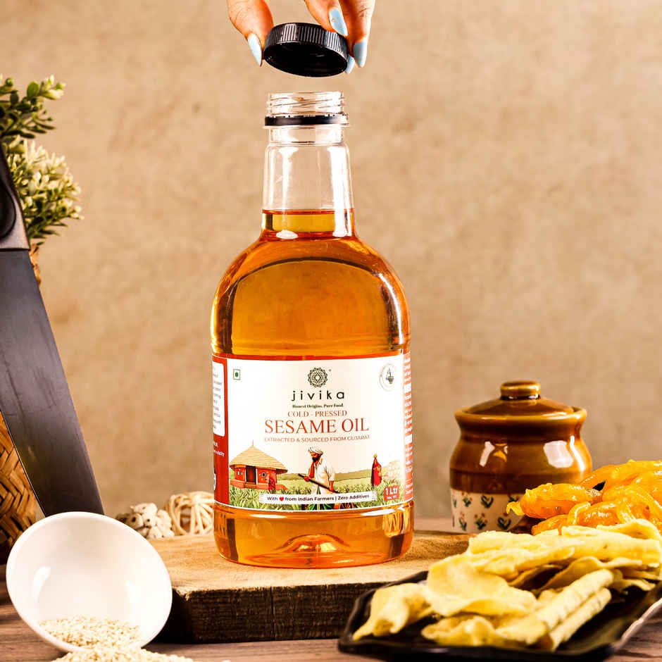 Jivika Natural Sesame (Til-Gingelly) Cold Pressed Oil | Healthy Cooking Oil