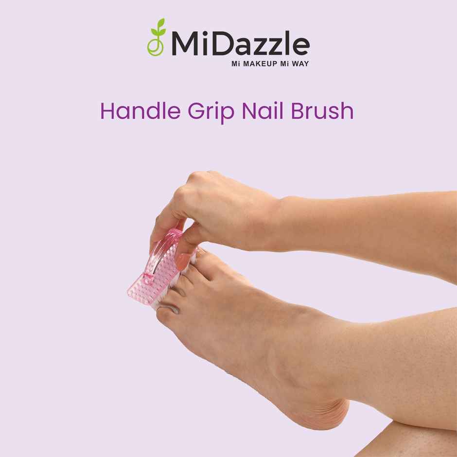 Midazzle Handle Grip Nail Brush Fingernail Cleaner Pedicure Foot Brush |  Assorted | MIMT4002