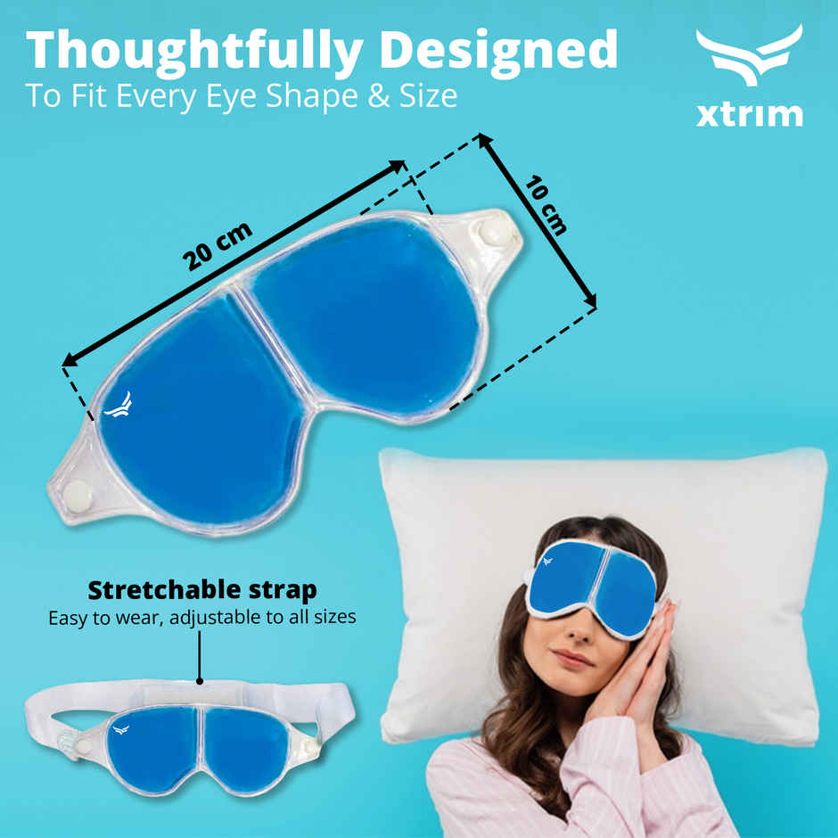 Xtrim Cooling Gel Eye Mask for Sleeping | Blue