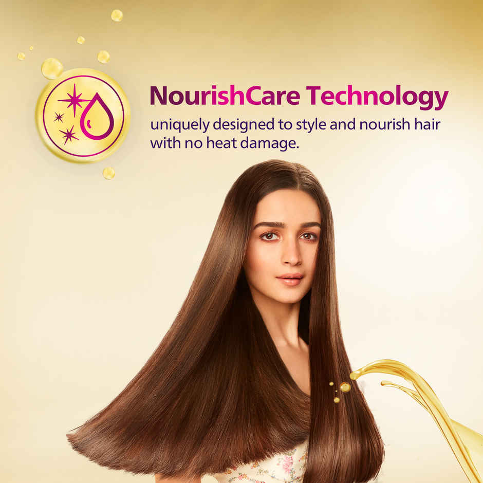 Philips NourishCare Hair Straightener|No Heat Damage & Silkprotect Care. Moisture Lock|BHS522/00