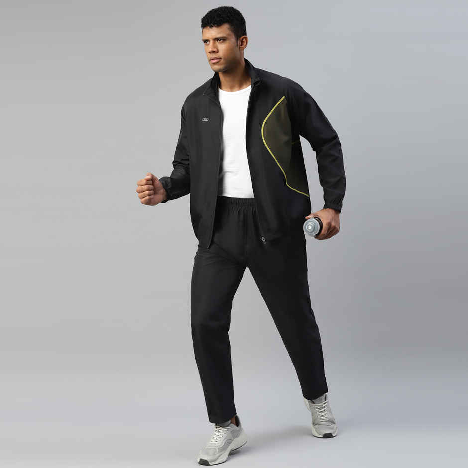 Dida Men's Sports Track Suit - Regular Comfortable Stretchable Dry-Fit | Black - XL