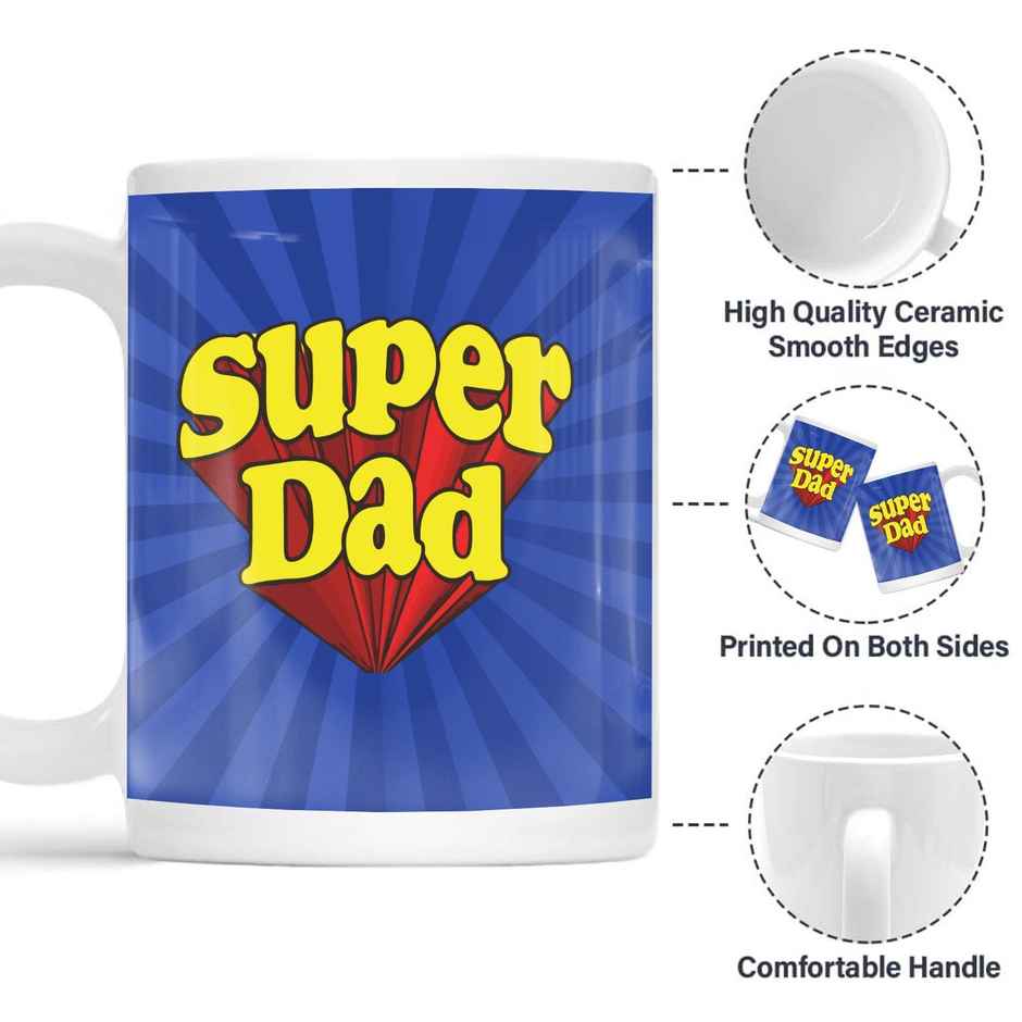 Party Propz Super Dad Printed Mug