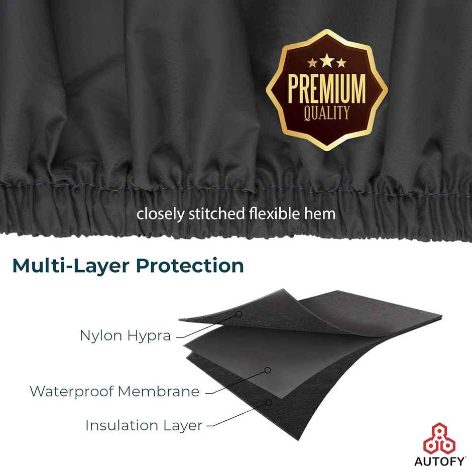 Autofy Glory 100% | Tested Waterproof Bike Body Cover For All Scooter Scooty Activa Size - Black