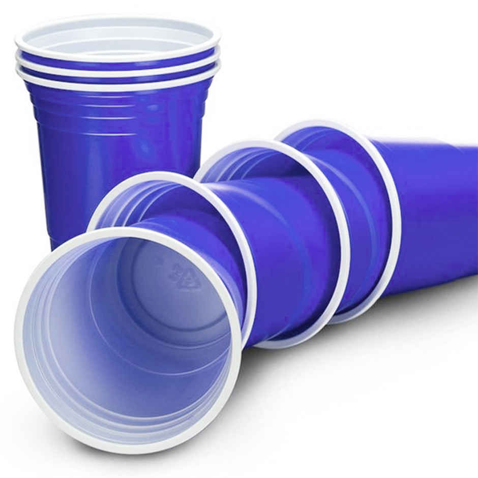 Beer Pong Party Drinking Glasses | Pack of 10 | Blue | Ezee