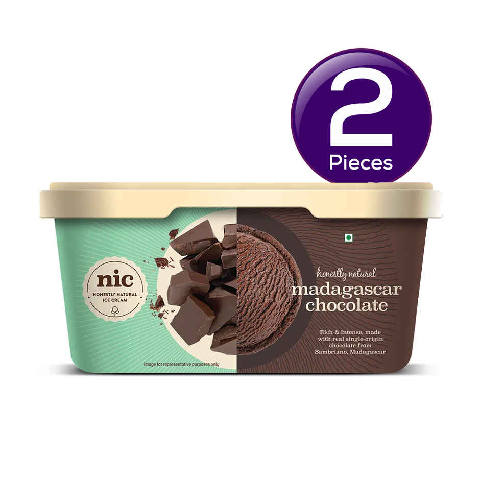 NIC Madagascar Ice Cream Tub Combo | Preservative Free | No Artificial Flavors