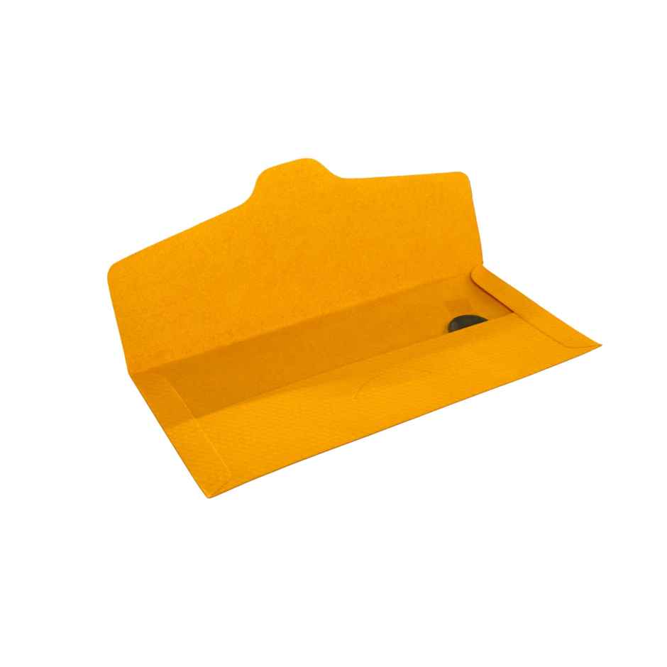 Shagun Envelope Safron With Coin | Pack Of 10 | Picfest