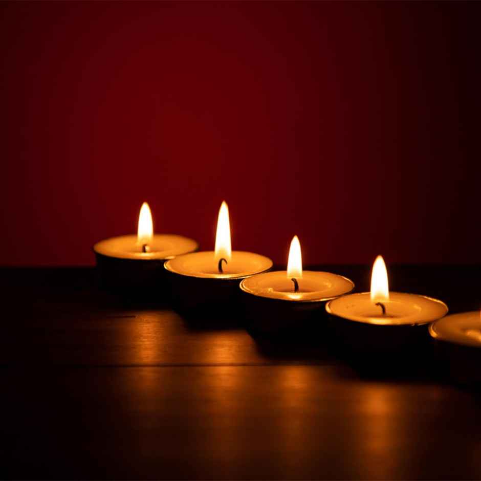 Smokeless Wax Tealight Candles | Set Of 40 | For Decorations | Asian Aura