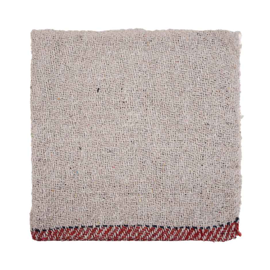 Kuber Industries Plain Floor Cleaning Pocha For Home|Small|18x18 Inch|Pack of 3|White