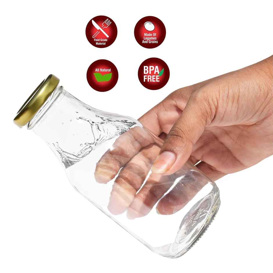 Lazer Transparent Glass Bottle | 300 ml