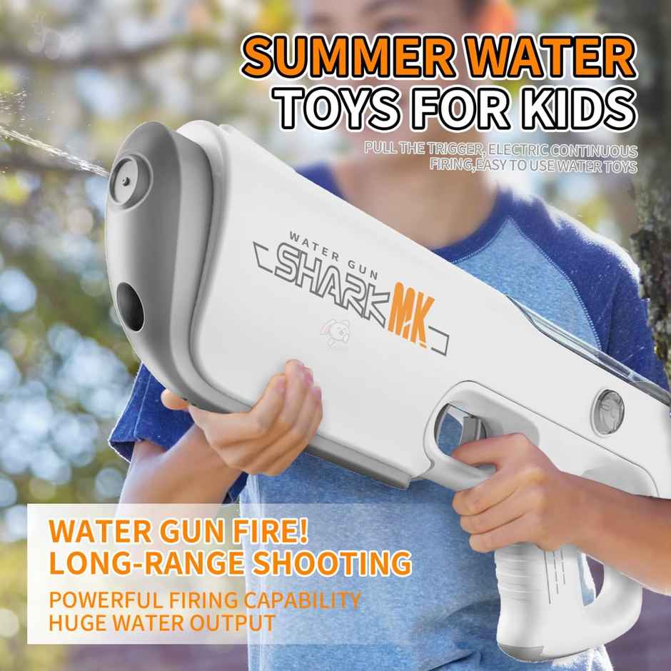 Storio Rechargeable Electric Water Gun | Auto Absorb Continuous Spray | Long Range Electric Shark