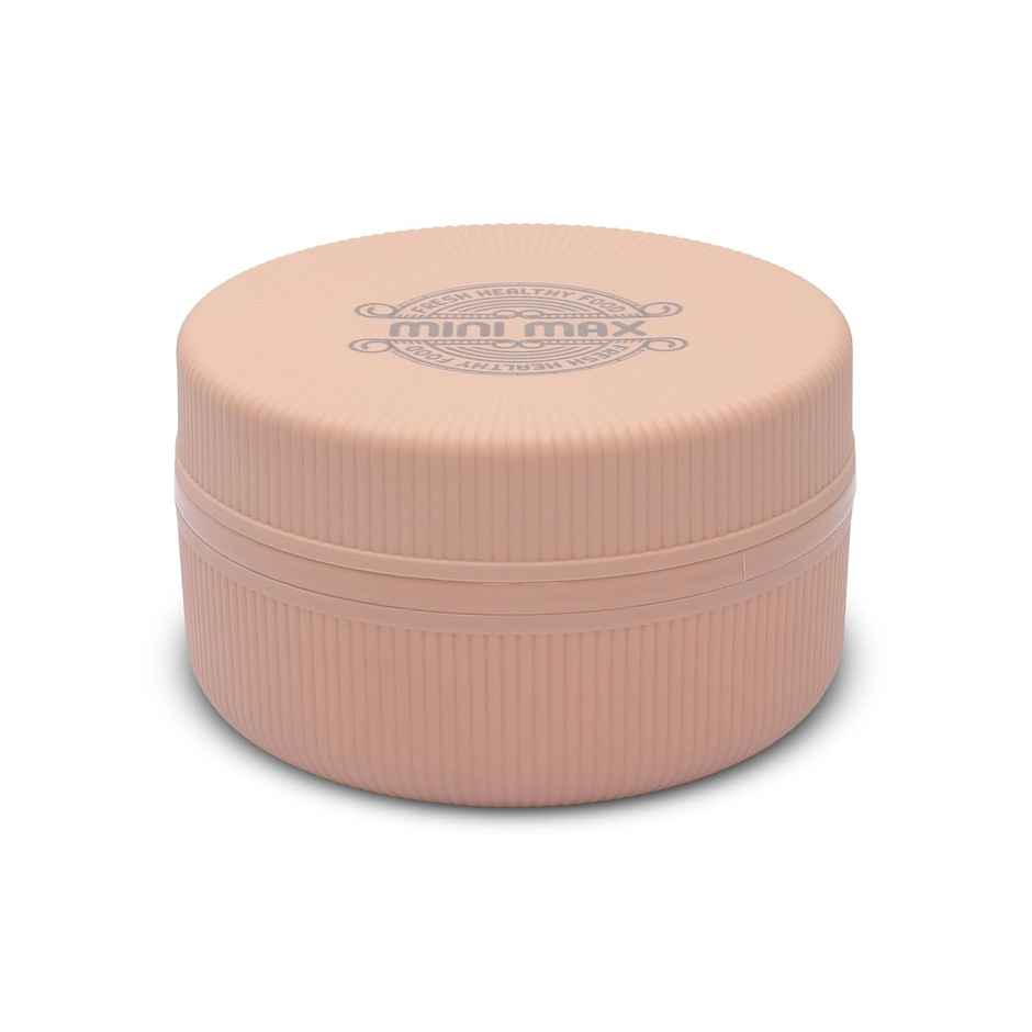 JAYPEE Mini Max Sr. Lunch box, Inner stainless Steel with Plastic Dish Inside | Peach - 500 ml