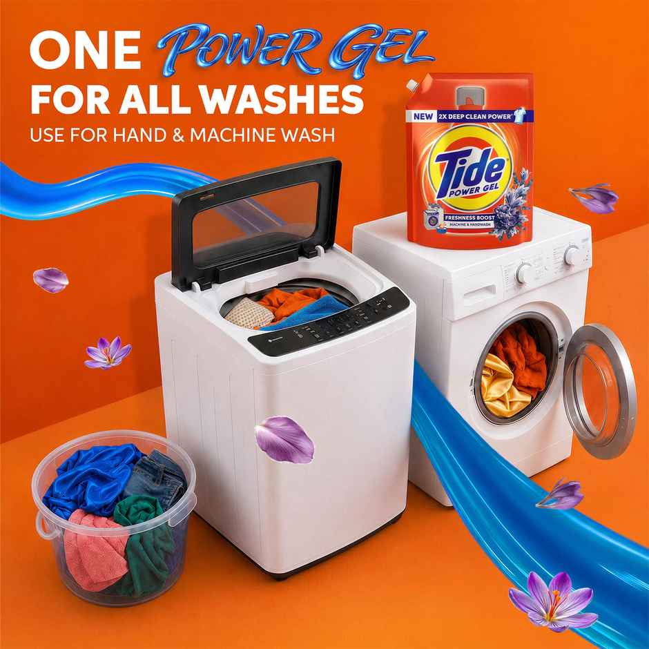 Tide Power Gel Liquid Detergent for Top Load & Front Load Washing Machine