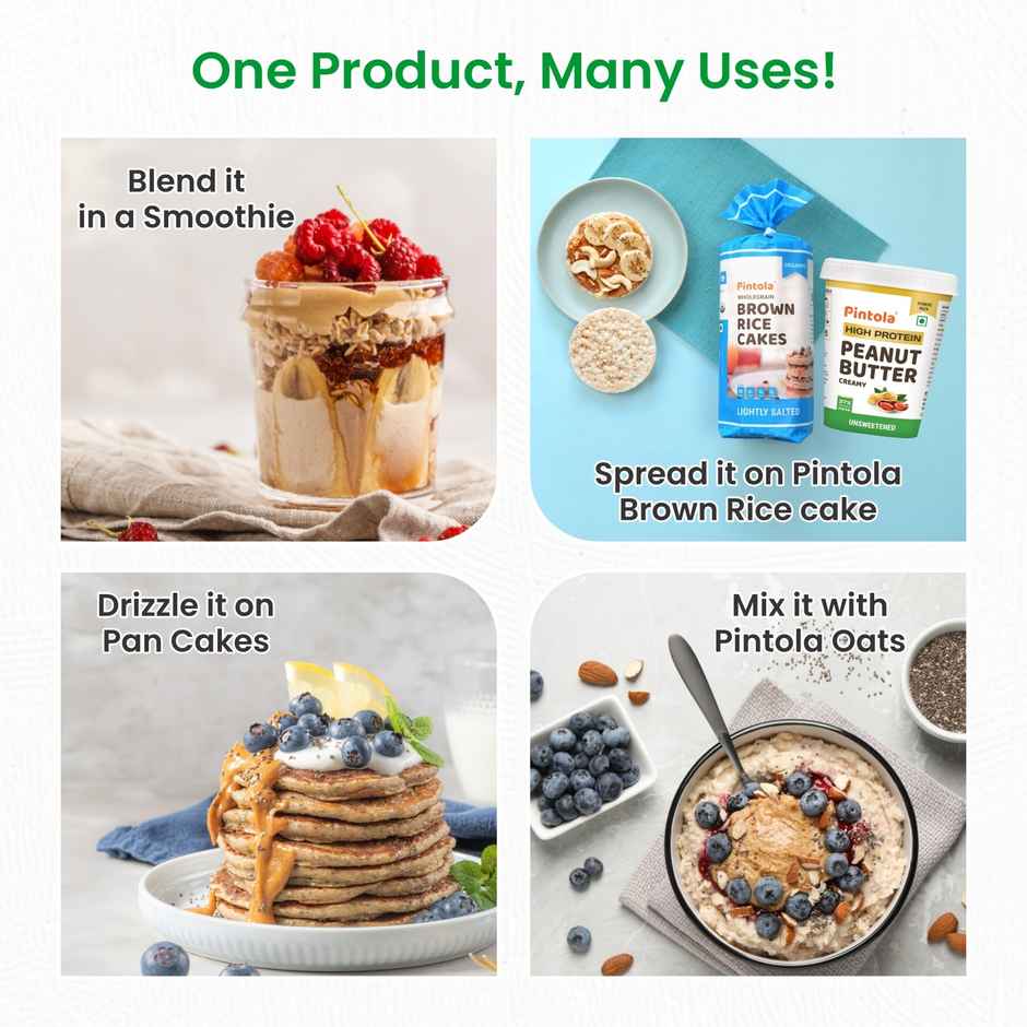 Pintola High Protein All Natural Peanut Butter Unsweetened 37% Protein (Creamy)