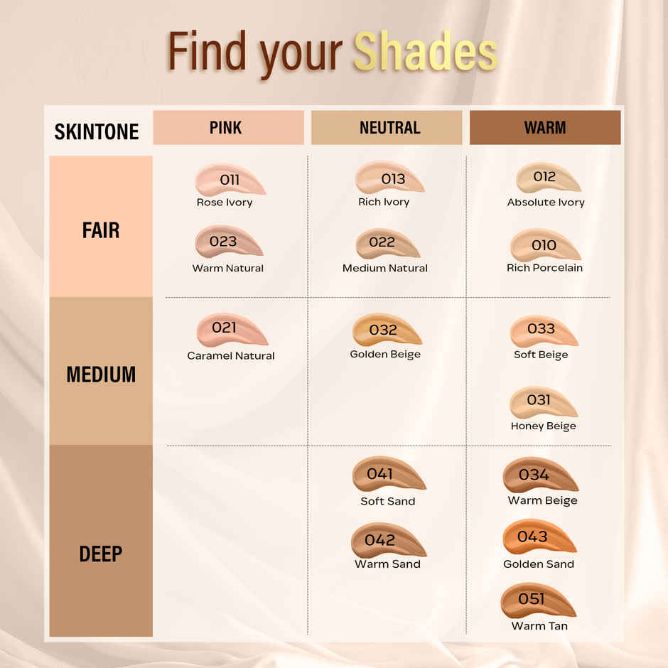 FACES CANADA 3in1 All Day Hydra Matte Foundation + Moisturizer + SPF 30 | Rose Ivory 011