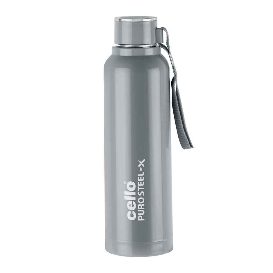 Cello Stainless Steel Puro Steel X Benz 900 Bottle | Grey | 650 ml