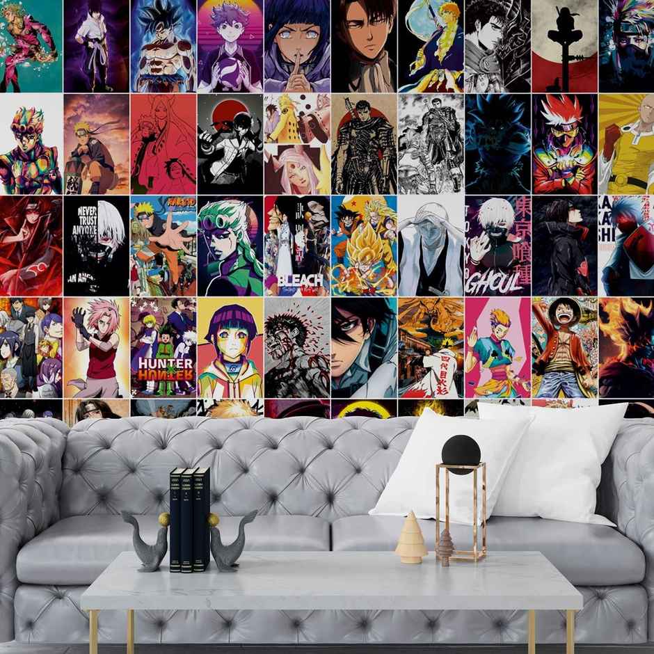 Paper Plane Design Anime Wall Posters Collage | Set of 120 | (4 Inch x 6 Inch) D13