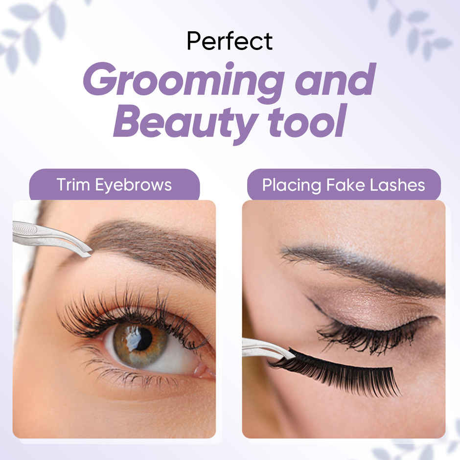 VEGA Tweezer - Slant Tip | Silver | (Tw-03)