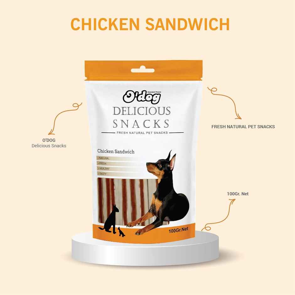 Odog Real Chicken Sandwich Dog Treats