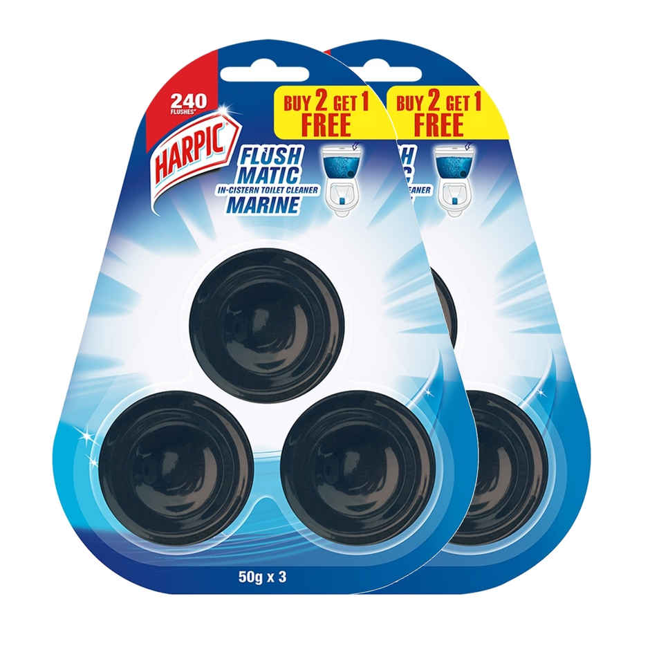 Harpic Flushmatic Marine Toilet Cleaner Blocks Combo
