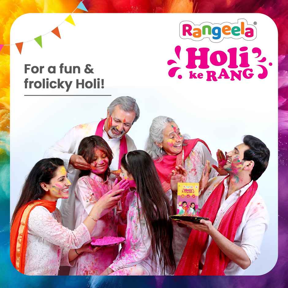 Rangeela Holi Ke Rang Colours Non Toxic | Easily Washable And Safe On Skin | Radiant Pink