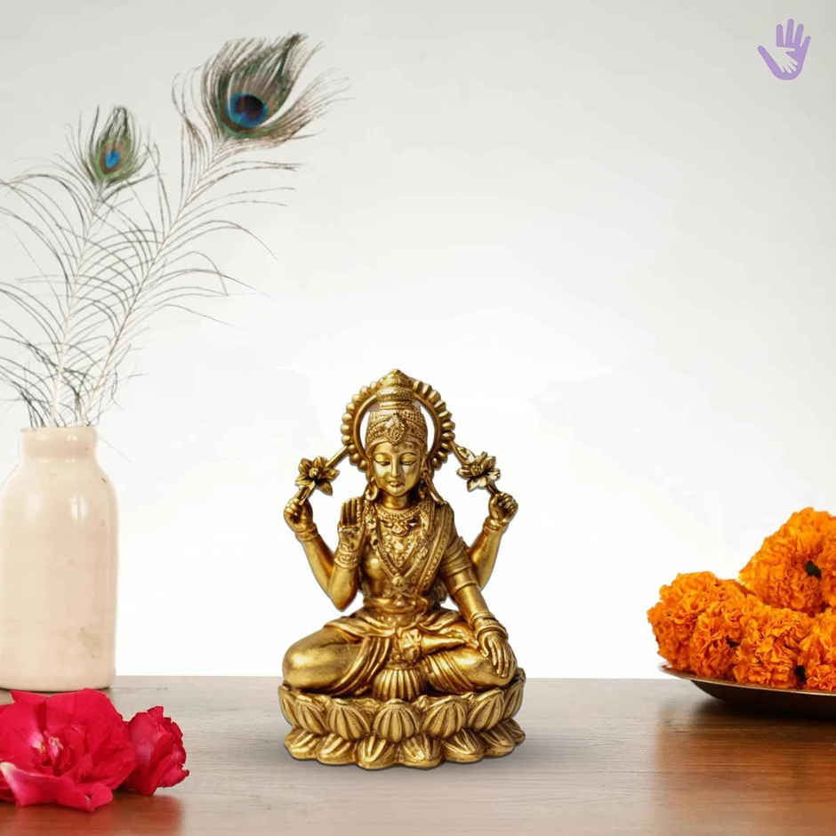 Brass Lakshmi Ganesh Idol for Pooja | Chandar