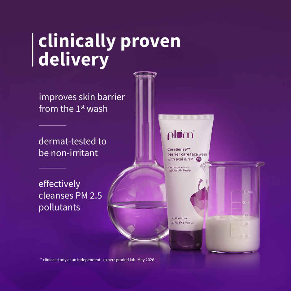 Plum CeraSense Barrier Care Face Wash with Acai & 1% NMF