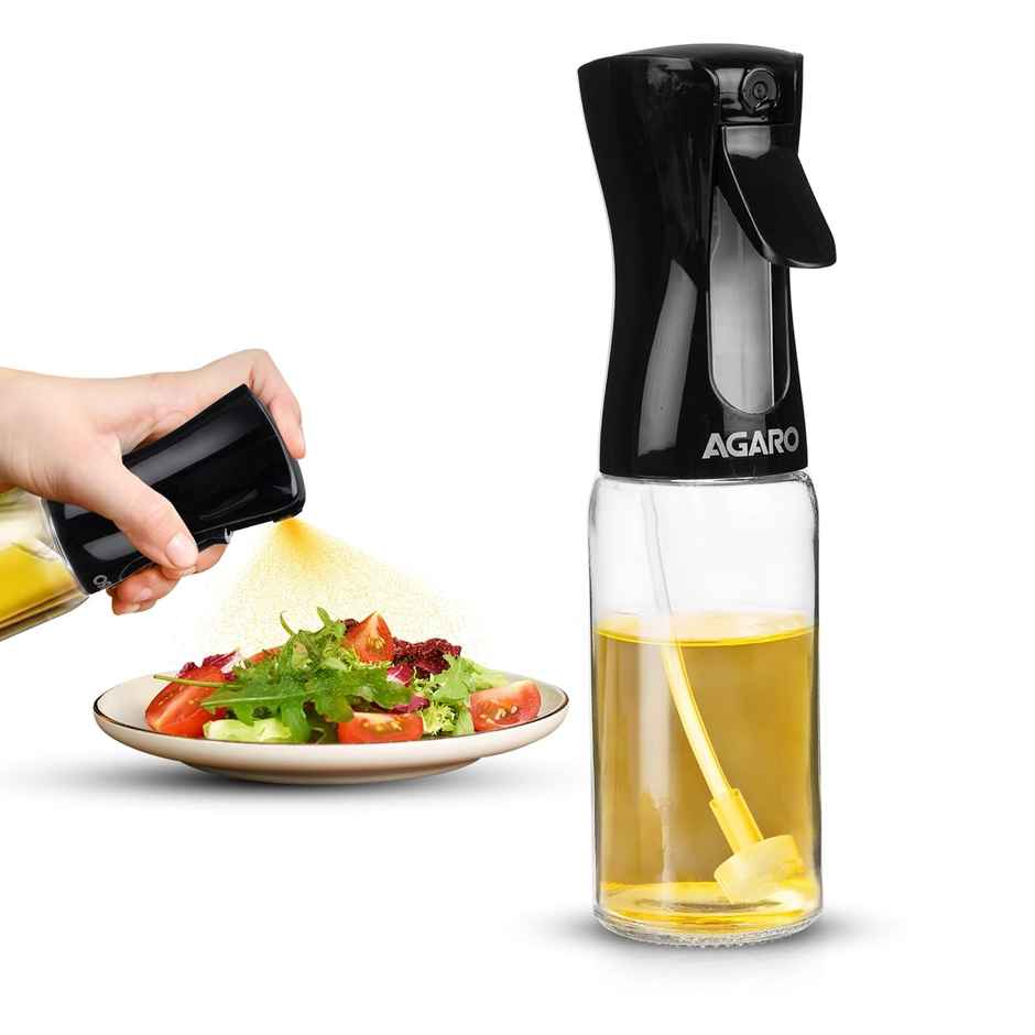 AGARO Elegant Oil Sprayer for Cooking, 200 ml, Glass Body