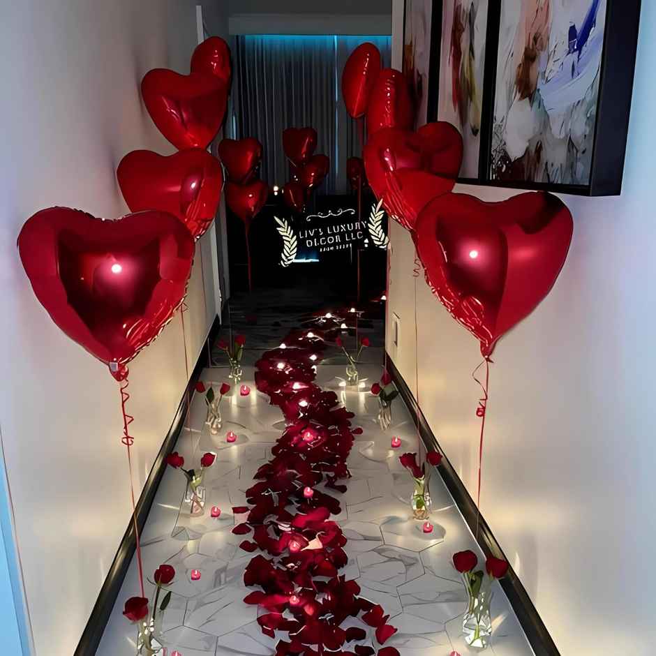 Red Heart Candles & Foil Balloon Decoration Kit | Special You