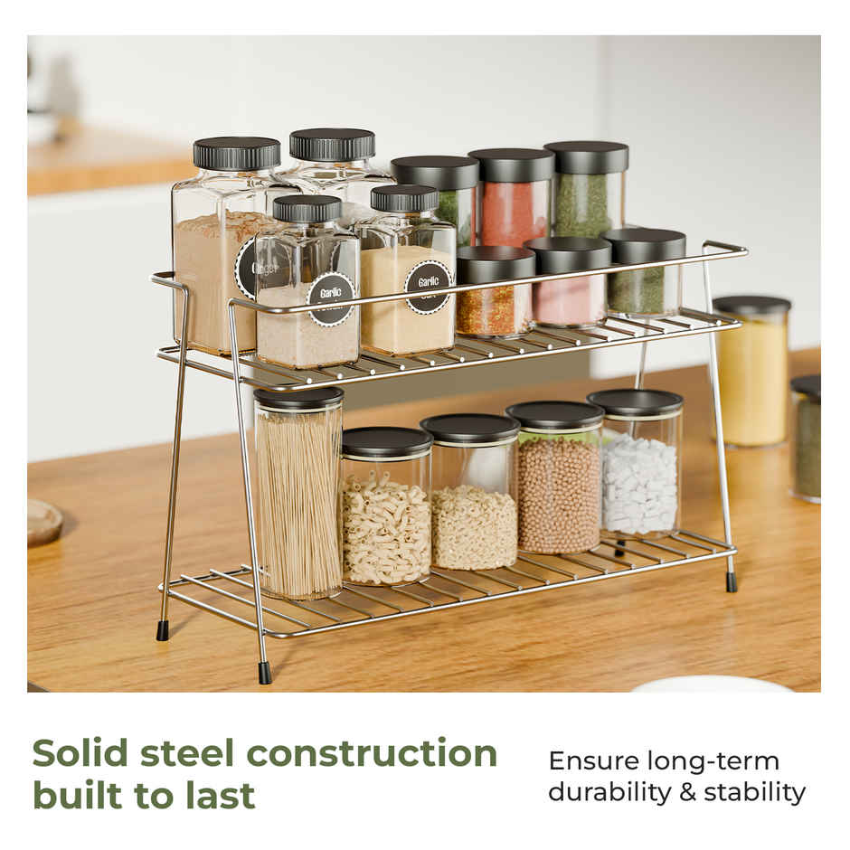 Lifelong Vivela 2 Tier Spice Rack Organizer Metal