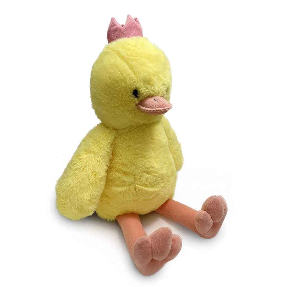 Mirada 35Cm Floppy Duck With Crown - Yellow