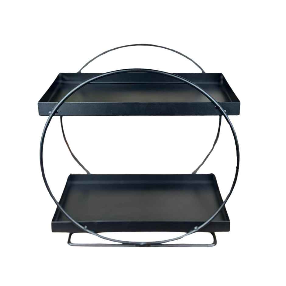 Go Hooked 2-Tier Metal Vanity Storage Organizer | Space-Saving Countertop Shelf
