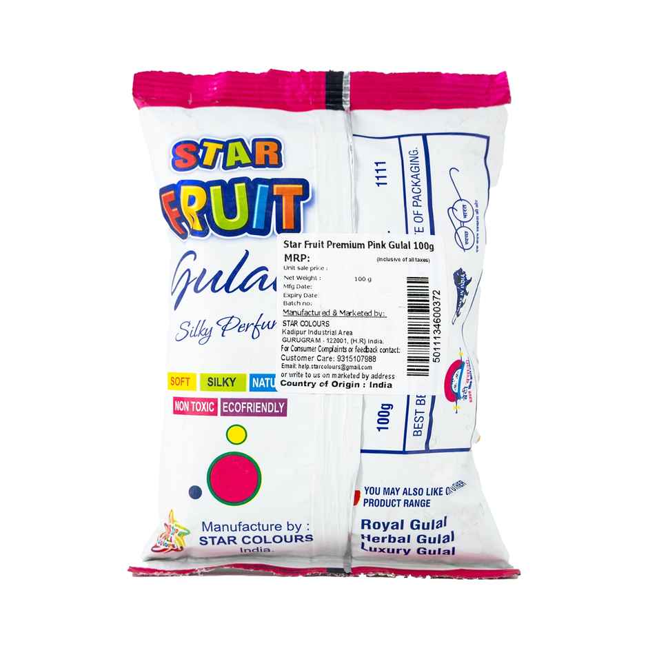 Fruit Premium Holi Gulal | Neon Pink | 100 g | Star