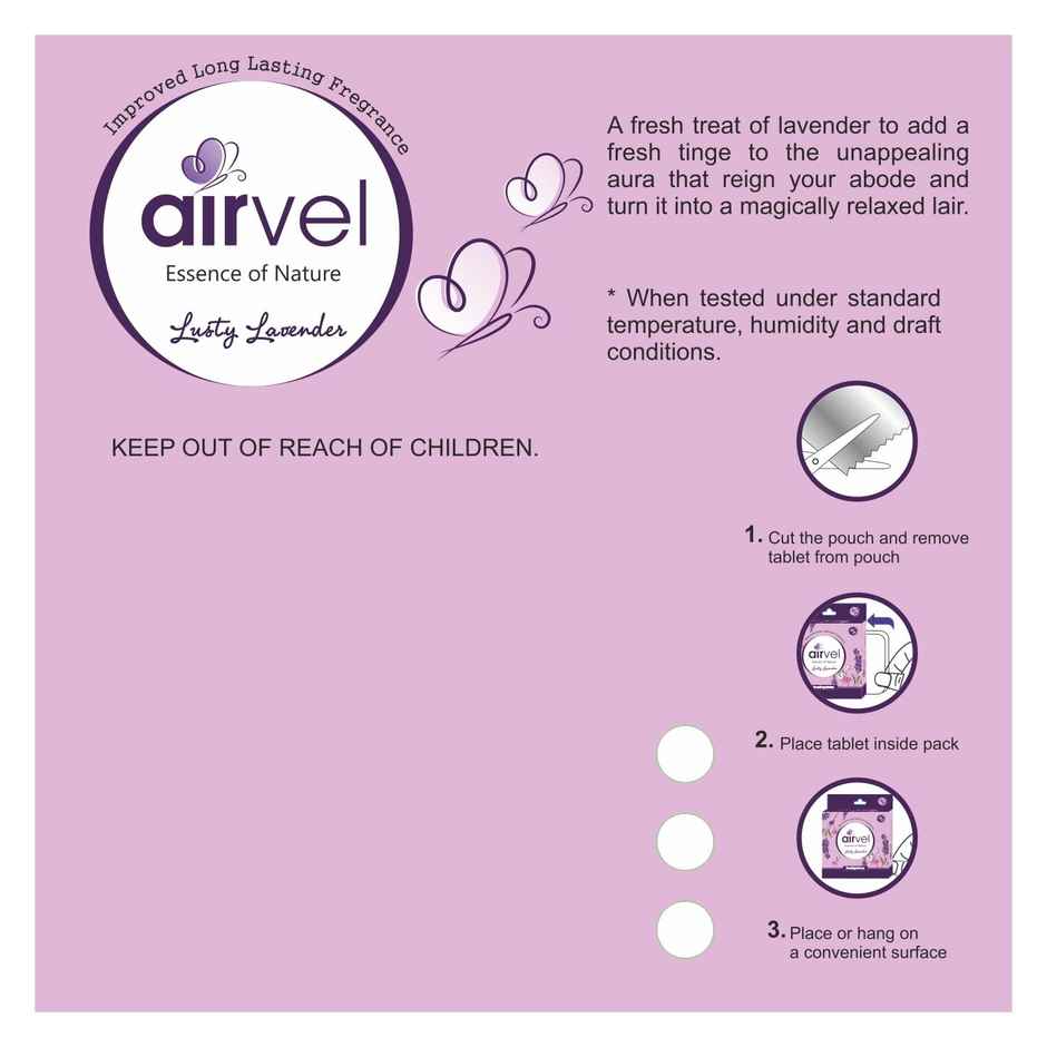 Airvel Lavender Air Freshener Block | Relaxing Fragrance for Every Space | Long-Lasting Soothing Fragrance