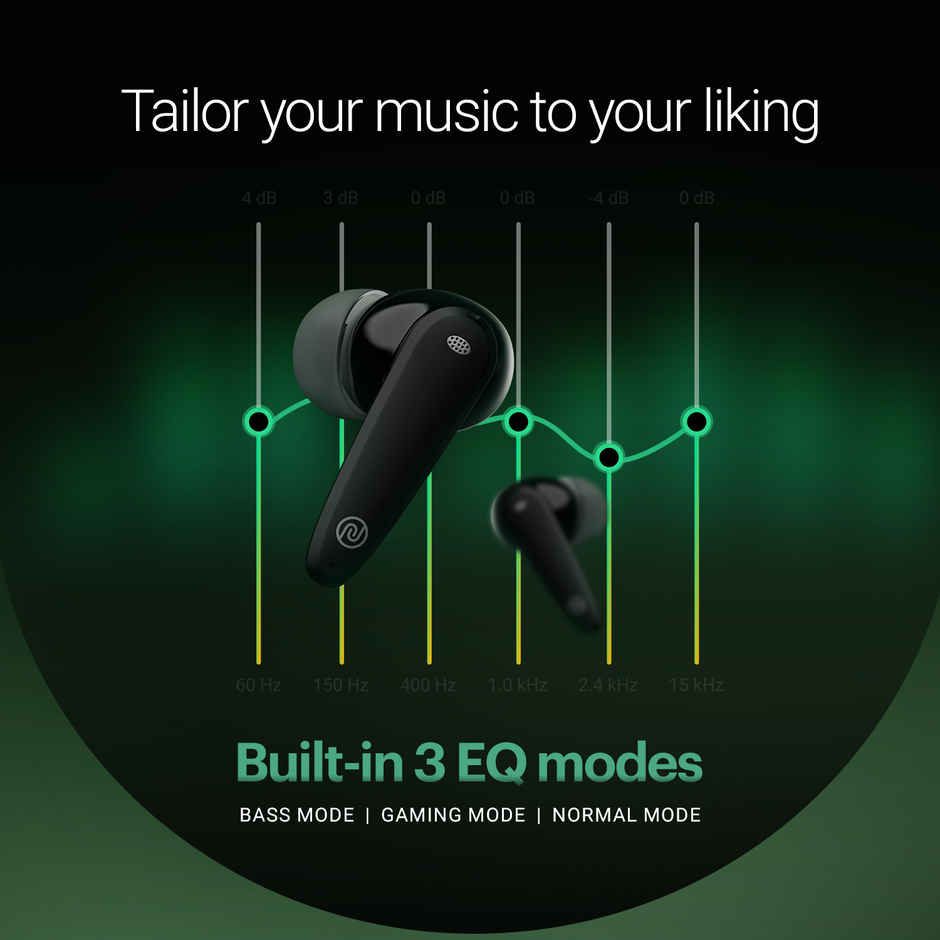 Noise Buds VS404 50H Playtime 4Mic ENC 10mm Driver IPX5 BT v5.3 TWS Earbuds | Jet Black