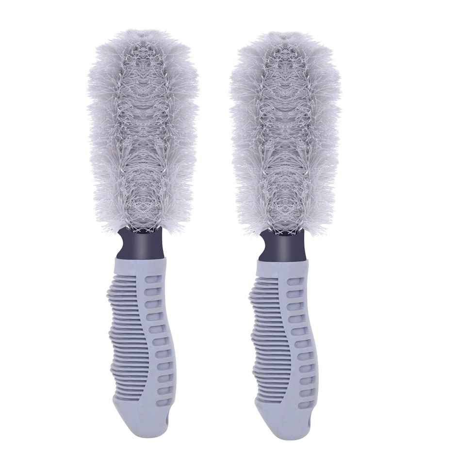 Autoguys Car Tyre Alloy Rim Cleaner Brush Combo Car Cleaning Brush Nylon Bristles Pack Of 2
