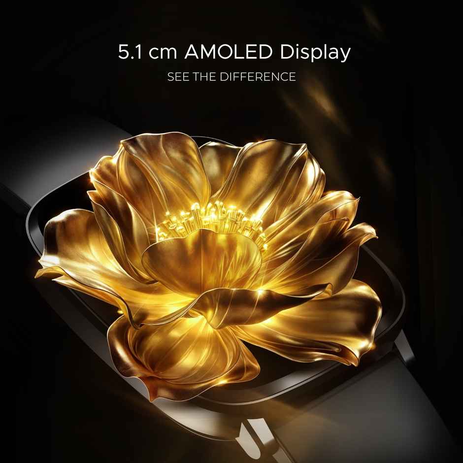 boAt Ultima Regal Smartwatch | 2.01" AMOLED Display | BT Calling | Functional Crown - Active Black