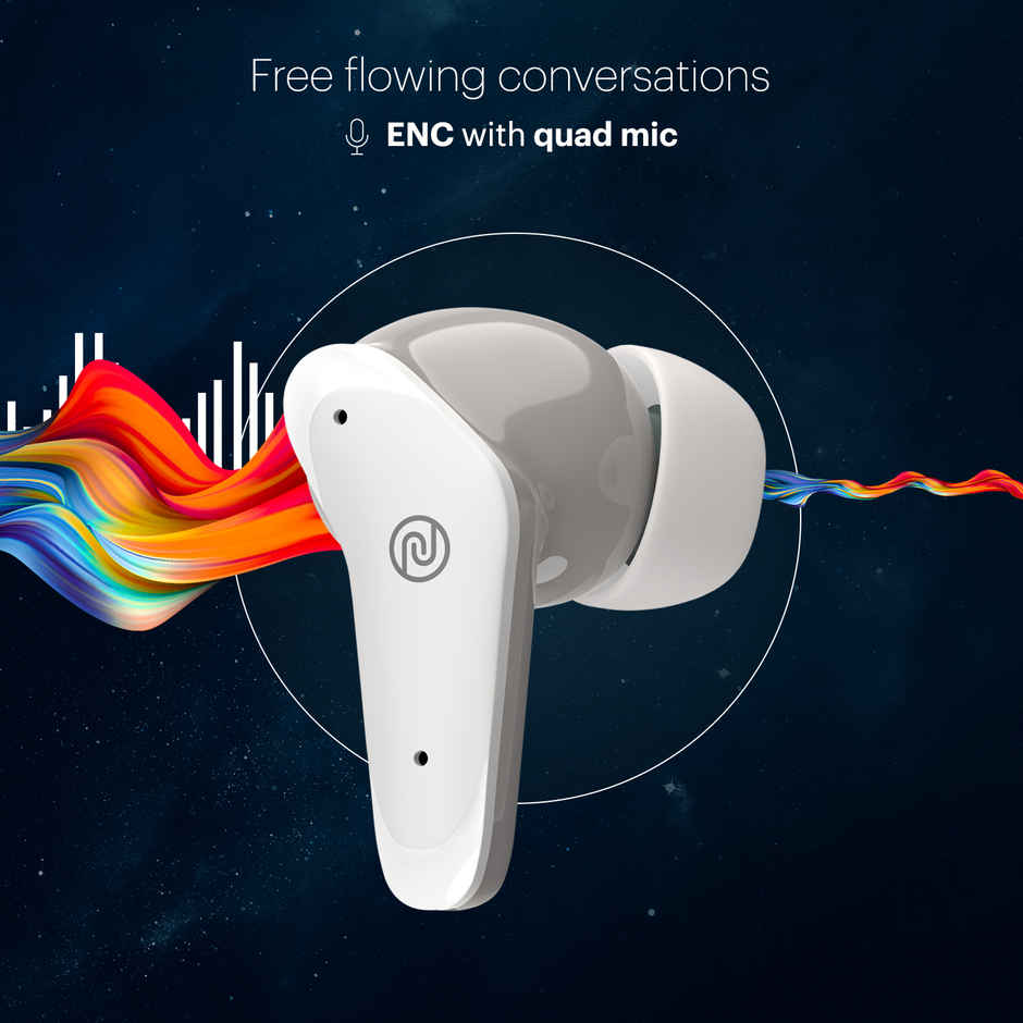 Noise Buds VS102 Plus 70H Playtime 4 Mic ENC 11mm Driver Instacharge TWS Earbuds | Calm White