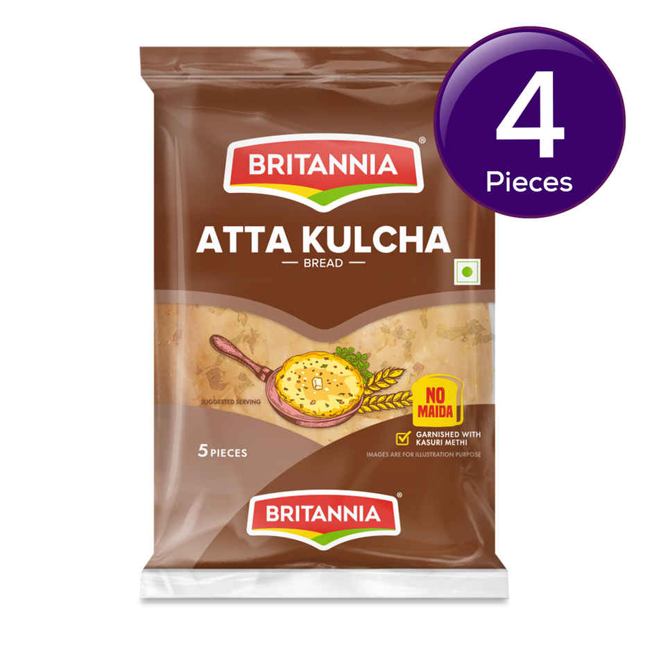 Britannia Atta Kulcha Bread (5 pcs) Combo