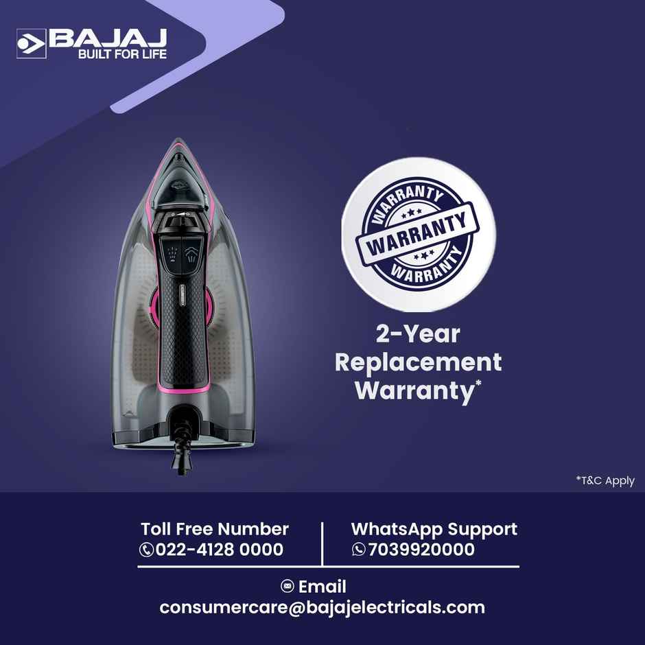 Bajaj Mx-35N 2000W Steam Iron - 16 A Plus for Big Socket