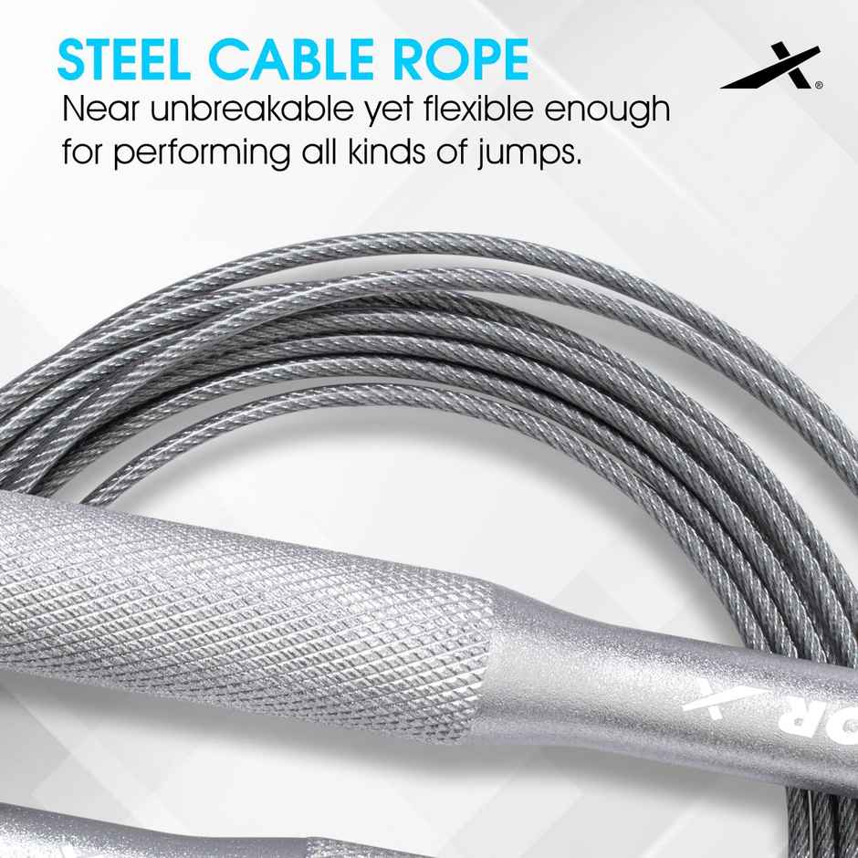 Vector X Vxf-1650 High Speed Steel Skipping Rope Weighted Jump Rope Fitness For Women Men